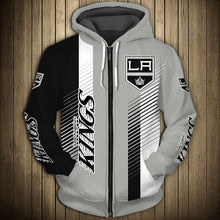 Load image into Gallery viewer, Anaheim Ducks Stripes Casual Zipper Hoodie