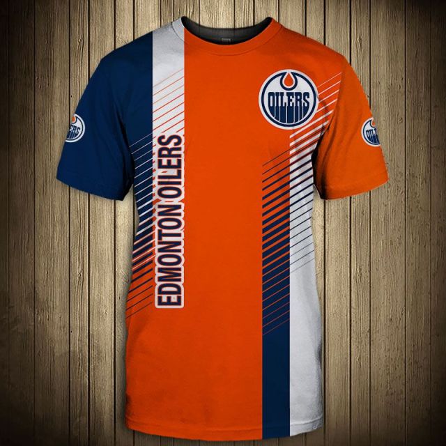 Edmonton Oilers Stripes T-Shirt