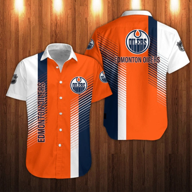 Edmonton Oilers Stripes Shirt