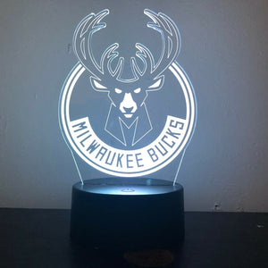 Milwaukee Bucks 3D LED Lamp 1