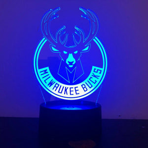 Milwaukee Bucks 3D LED Lamp 1