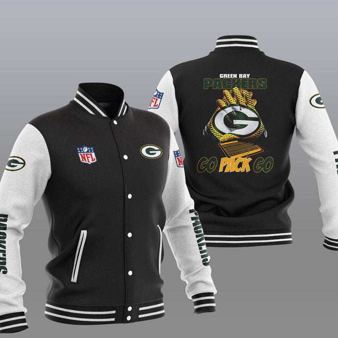 Green Bay Packers Casual 3D Letterman Jacket