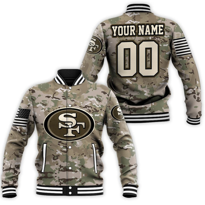 San Francisco 49ers Camouflage Letterman Jacket