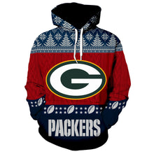 Load image into Gallery viewer, Green Bay Packers 3d Hoodie Christmas Edition