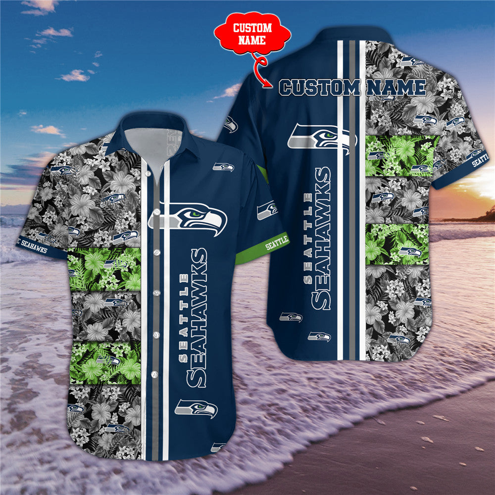 Seattle Seahawks Floral Summer Shirt