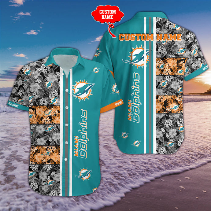 Miami Dolphins Floral Summer Shirt