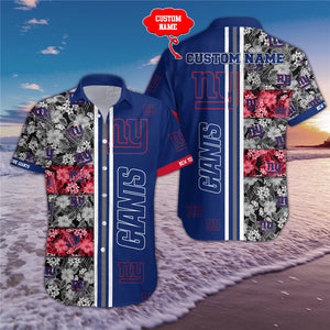 New York Giants Floral Summer Shirt