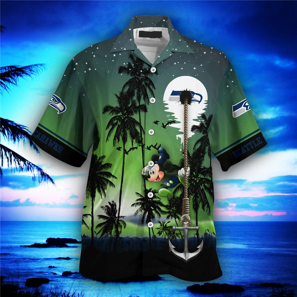 Seattle Seahawks Starry Night Hawaiian Shirt