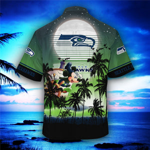 Seattle Seahawks Starry Night Hawaiian Shirt