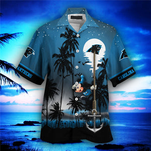 Carolina Panthers Starry Night Hawaiian Shirt