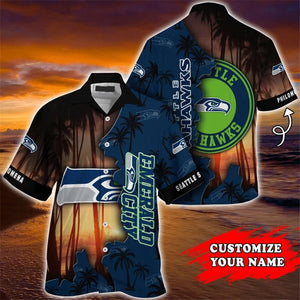 Seattle Seahawks Hawaiian 3D Shirt