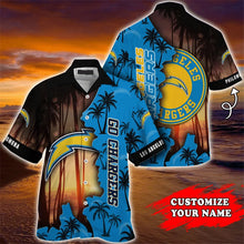 Load image into Gallery viewer, Los Angeles Chargers Hawaiian 3D Shirt
