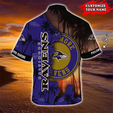 Load image into Gallery viewer, Baltimore Ravens Hawaiian 3D Shirt