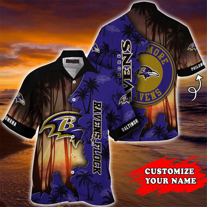 Baltimore Ravens Hawaiian 3D Shirt