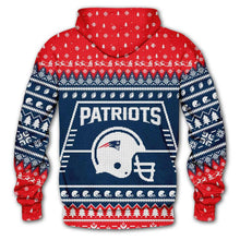 Load image into Gallery viewer, New England Patriots 3d Hoodie Christmas Edition