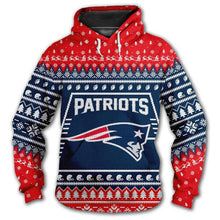 Load image into Gallery viewer, New England Patriots 3d Hoodie Christmas Edition