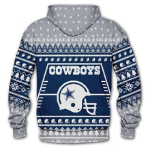 Load image into Gallery viewer, Dallas Cowboys 3d Hoodie Christmas Edition