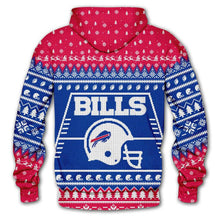 Load image into Gallery viewer, Buffalo Bills 3d Hoodie Christmas Edition