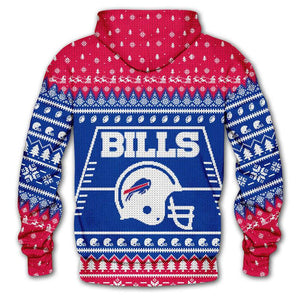 Buffalo Bills 3d Hoodie Christmas Edition
