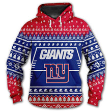 Load image into Gallery viewer, New York Giants 3d Hoodie Christmas Edition