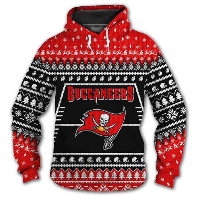 Tampa Bay Buccaneers 3d Hoodie Christmas Edition