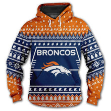 Load image into Gallery viewer, Denver Broncos 3d Hoodie Christmas Edition