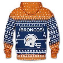 Load image into Gallery viewer, Denver Broncos 3d Hoodie Christmas Edition