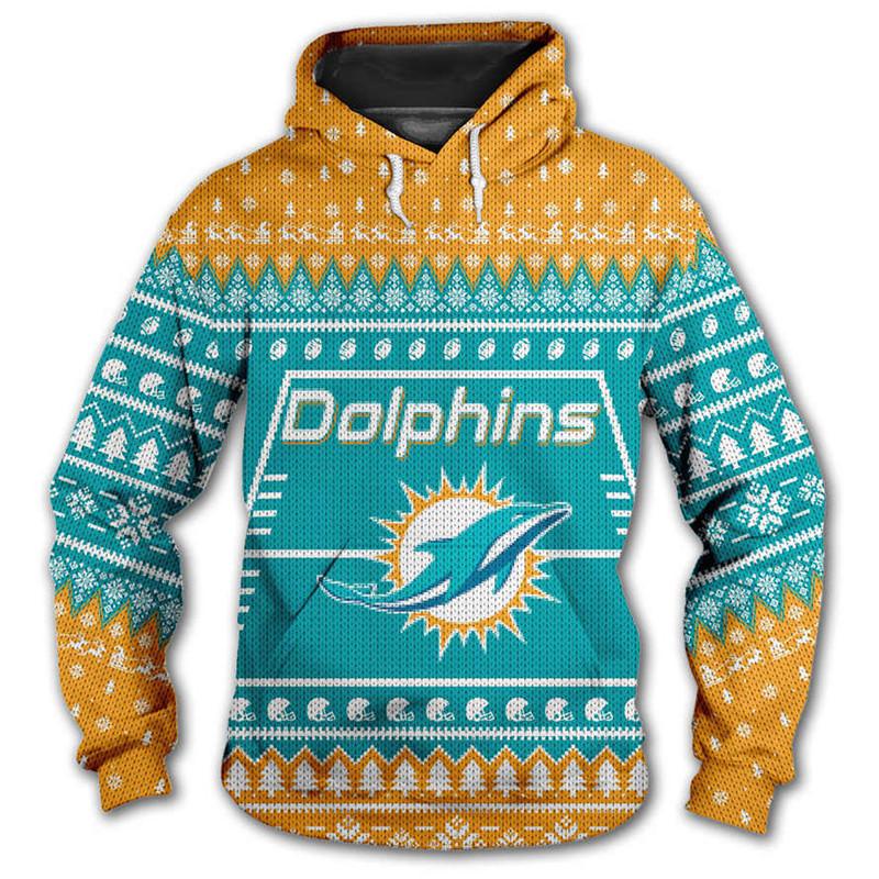 Miami Dolphins Hoodie Christmas Edition