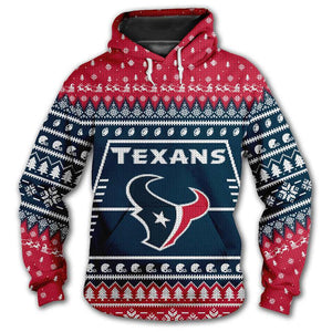 Houston Texans 3d Hoodie Christmas Edition
