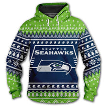 Load image into Gallery viewer, Seattle Seahawks 3d Hoodie Christmas Edition