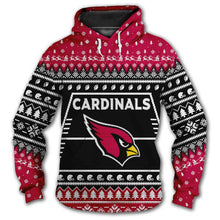 Load image into Gallery viewer, Arizona Cardinals 3d Hoodie Christmas Edition