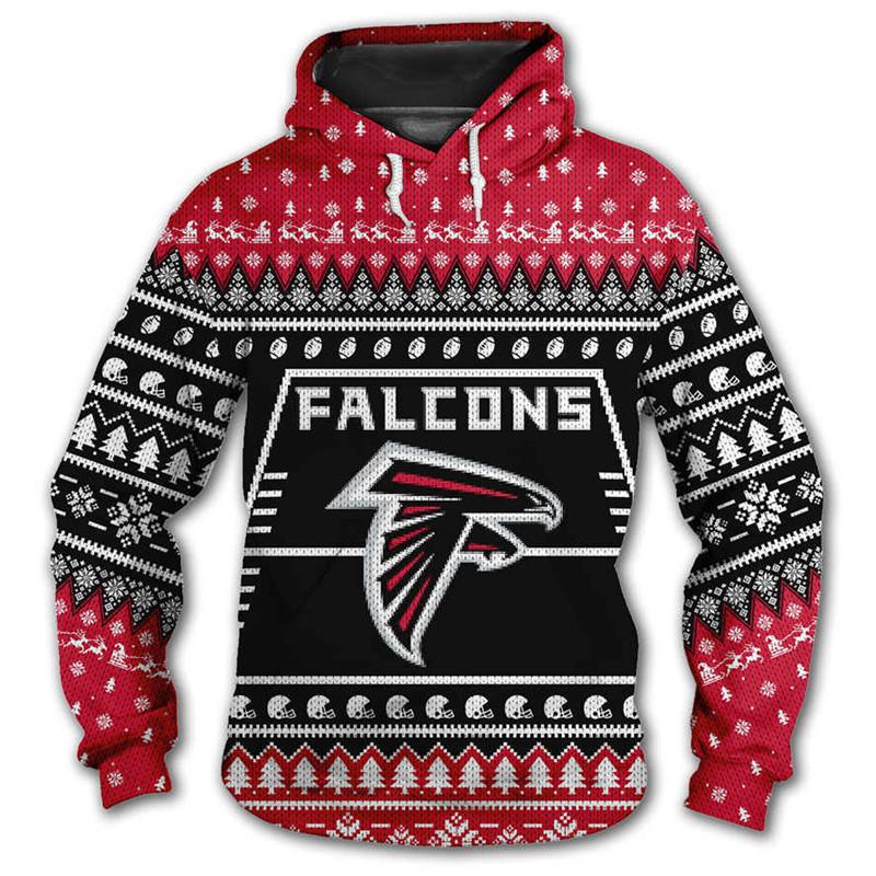 Atlanta Falcons 3d Hoodie Christmas Edition