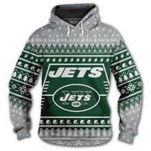 Load image into Gallery viewer, New York Jets 3d Hoodie Christmas Edition