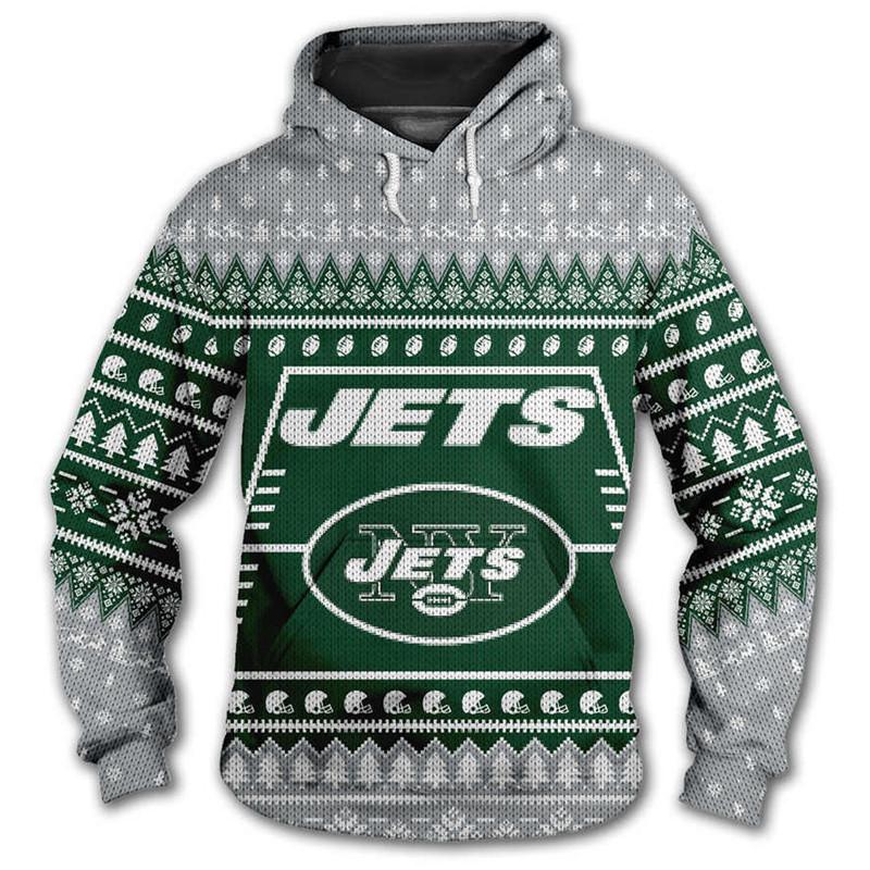 New York Jets 3d Hoodie Christmas Edition