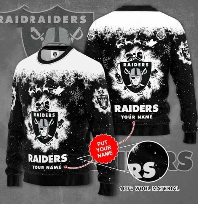 Las Vegas Raiders Snowflake Christmas Sweatshirt
