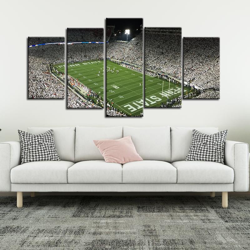 Penn State Nittany Lions Football Stadium 5 Pieces Painting Canvas