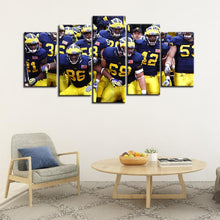 Load image into Gallery viewer, Michigan Wolverines Football Team Up Canvas