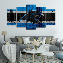 Load image into Gallery viewer, Carolina Panthers Rough Look 5 Pieces Wall Painting Canvas