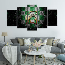 Load image into Gallery viewer, Michigan State Spartans Football Aluminate 5 Pieces Painting Canvas