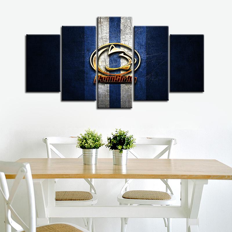 Penn State Nittany Lions Football Metal 5 Pieces Painting Canvas