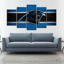 Load image into Gallery viewer, Carolina Panthers Wooden Look Wall Canvas 1