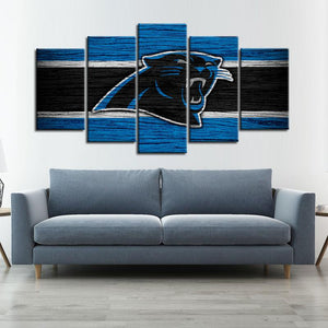 Carolina Panthers Wooden Look Wall Canvas 1
