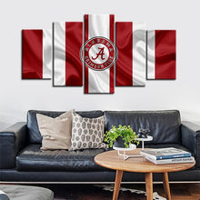 Load image into Gallery viewer, Alabama Crimson Tide Fabric Look 5 Pieces Painting Canvas