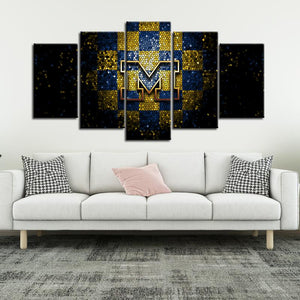 Michigan Wolverines Football Aluminate 5 Pieces Painting Canvas