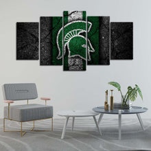 Load image into Gallery viewer, Michigan State Spartans Football Rock Style Canvas