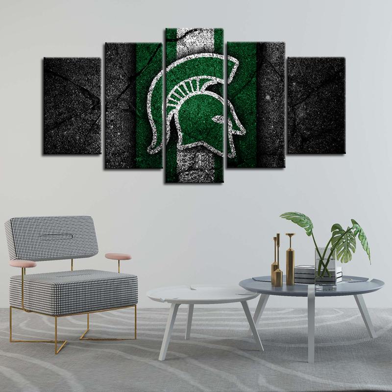 Michigan State Spartans Football Rock Style Canvas
