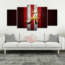 Load image into Gallery viewer, Alabama Crimson Tide Metal Look 5 Pieces Painting Canvas
