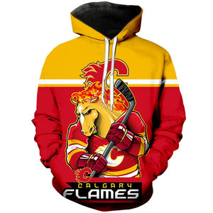 Calgary Flames 3D Hoodie
