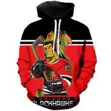 Load image into Gallery viewer, Chicago Blackhawks 3D Hoodie