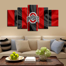 Load image into Gallery viewer, Ohio State Buckeyes Fabric Look Canvas